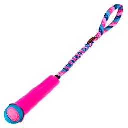 Tug-e-nuff Fauxtastic PowerBall Bungee Rosa fuskpäls med dummy och boll 63cm